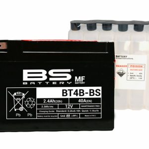 Batería BS BATTERY sin mantenimiento con pack de ácido BT4B-BS