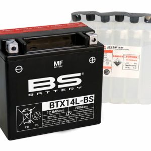 Batería BS BATTERY BTX14L-BS sin mantenimiento con pack de electrolito