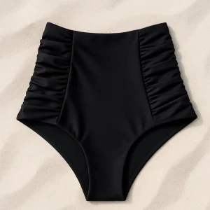 calzon tiro alto drapeado  negro