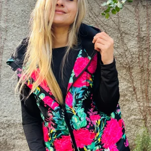 parka sin mangas negro mix