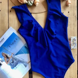 trajes de baño vuelos azul rey