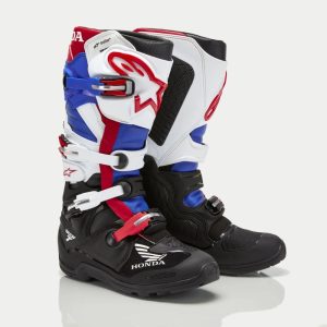 Botas Alpinestars HONDA TECH 7 ENDURO DRYSTAR BLACK WHITE BLUE BRIGHT RED