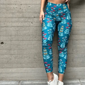 Calza flores esmeralda