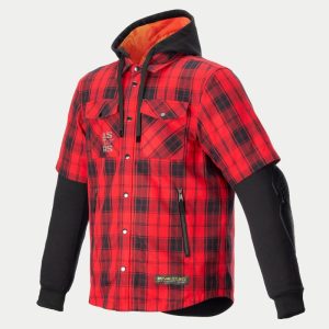Camisa Alpinestar MO.ST.EQ TARTAN FLAME RED BLACK