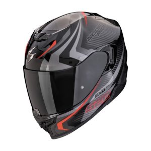 Casco Scorpion EXO-520 EVO AIR TERRA Negro-Plata-Rojo
