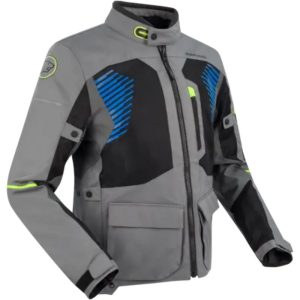 CHAQUETA BERING BAKUNDU GRIS NEGRO AZUL